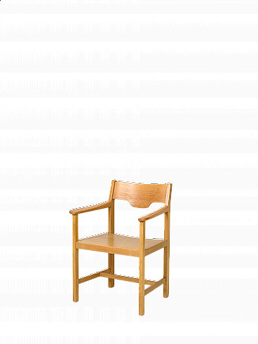 Oak chair with armrests by AB Carlström, 1960s