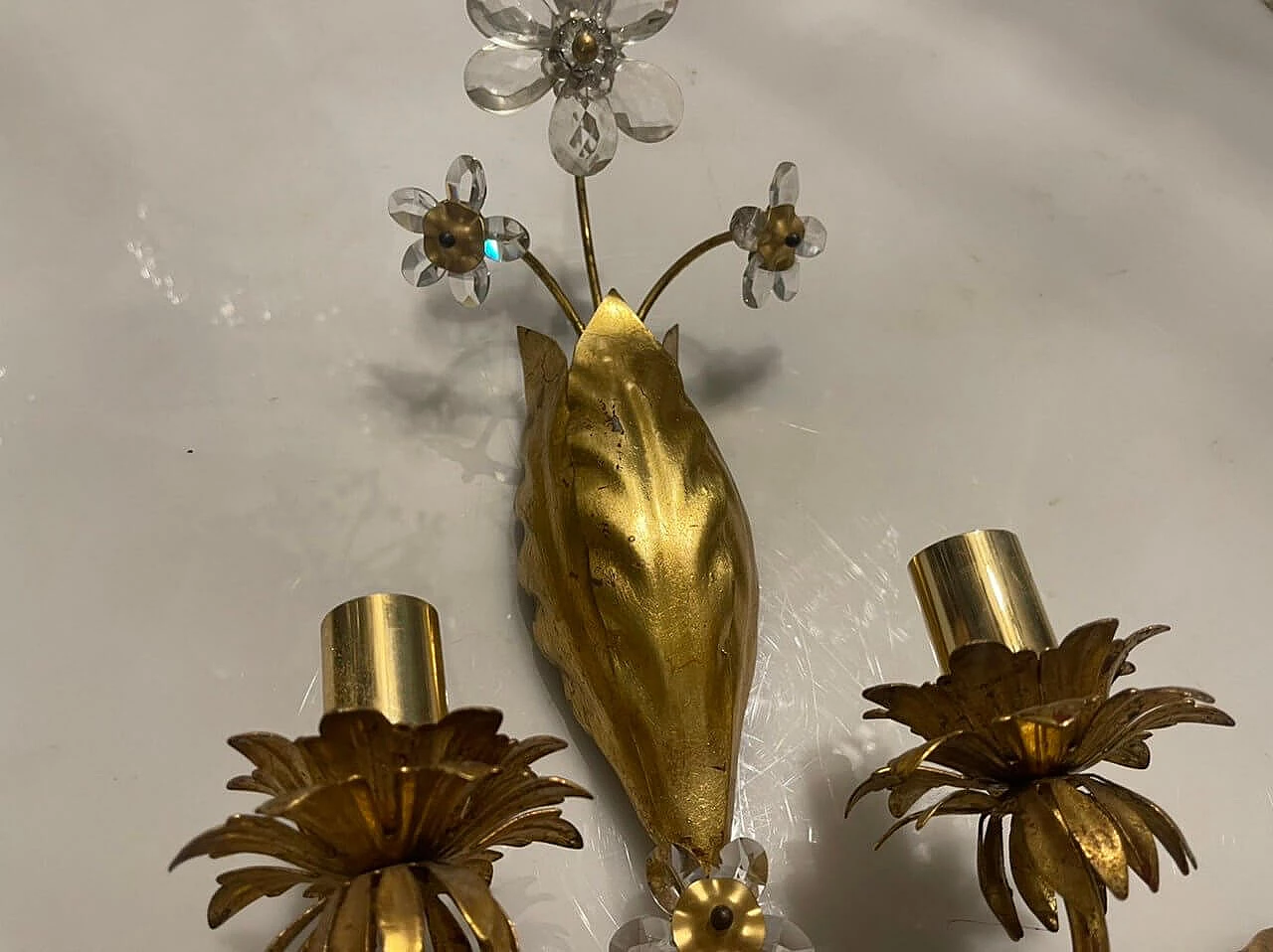 Wall sconce with flowers in Murano glass, 1960s 2