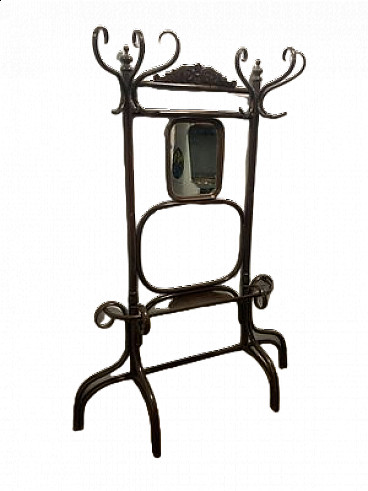 Coat stand with mirror by Thonet for Gebrüder Thonet, late 19th century