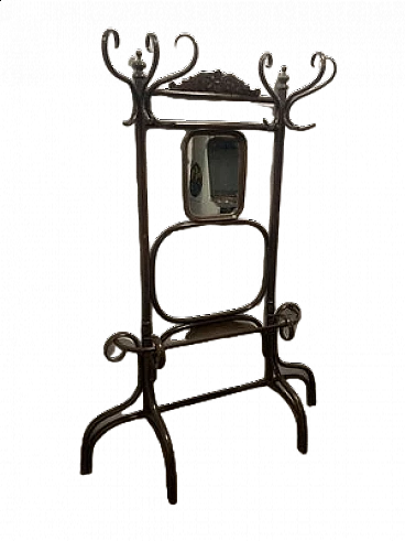 Coat stand with mirror by Thonet for Gebrüder Thonet, late 19th century