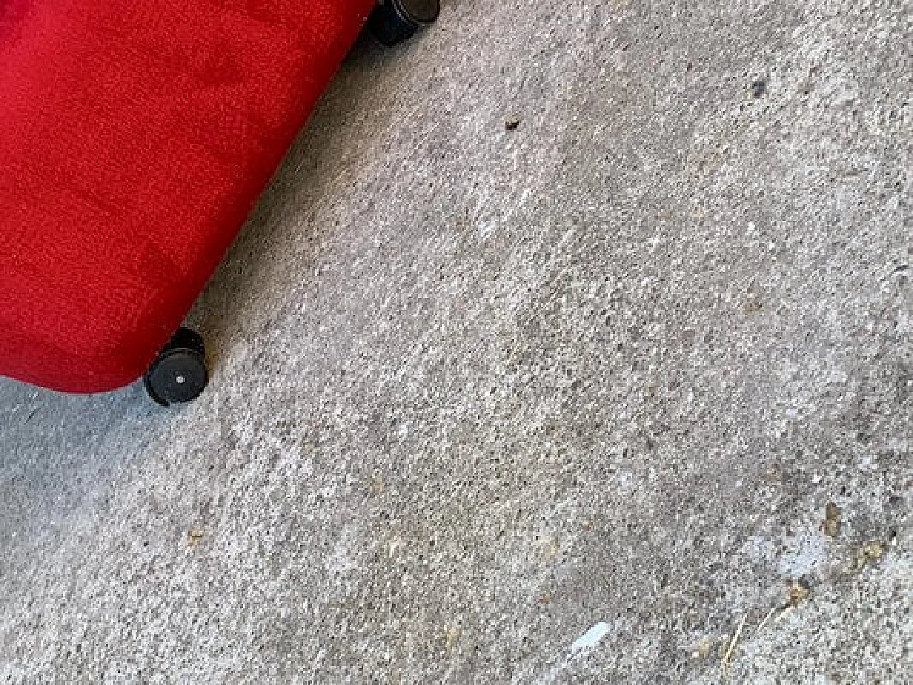 Pair of red velvet armchairs, 1960s 5