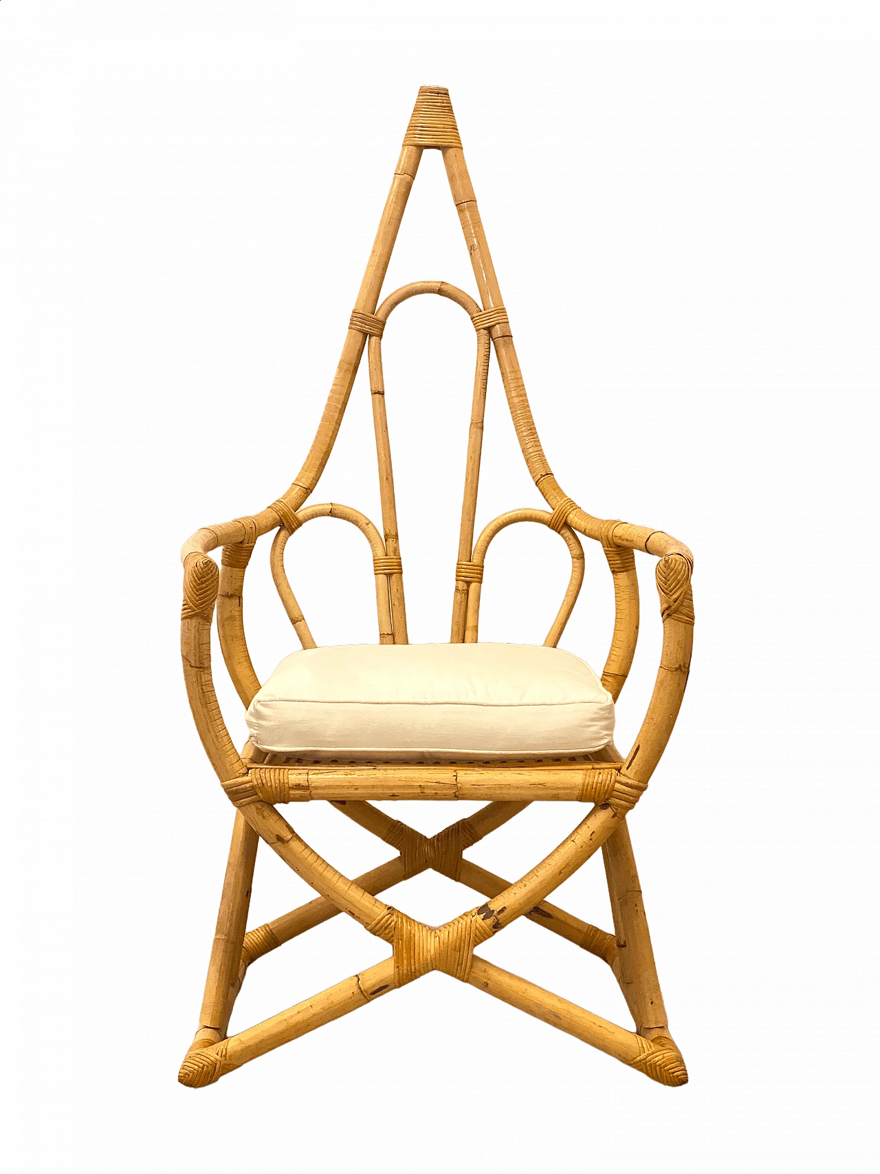 Bamboo armchair, 1970s 15