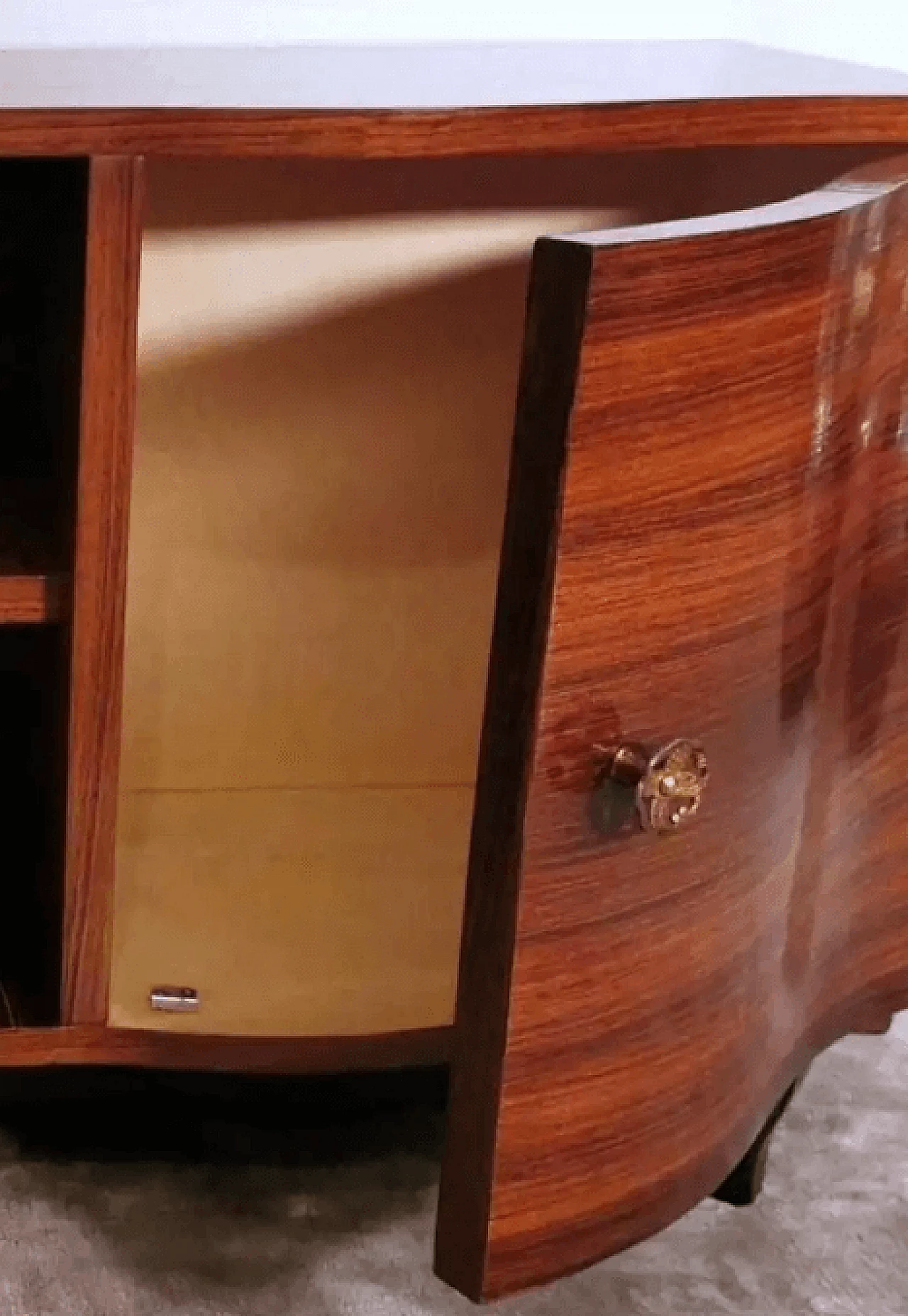 Pair of nightstands in sapele wood, 1940s 10