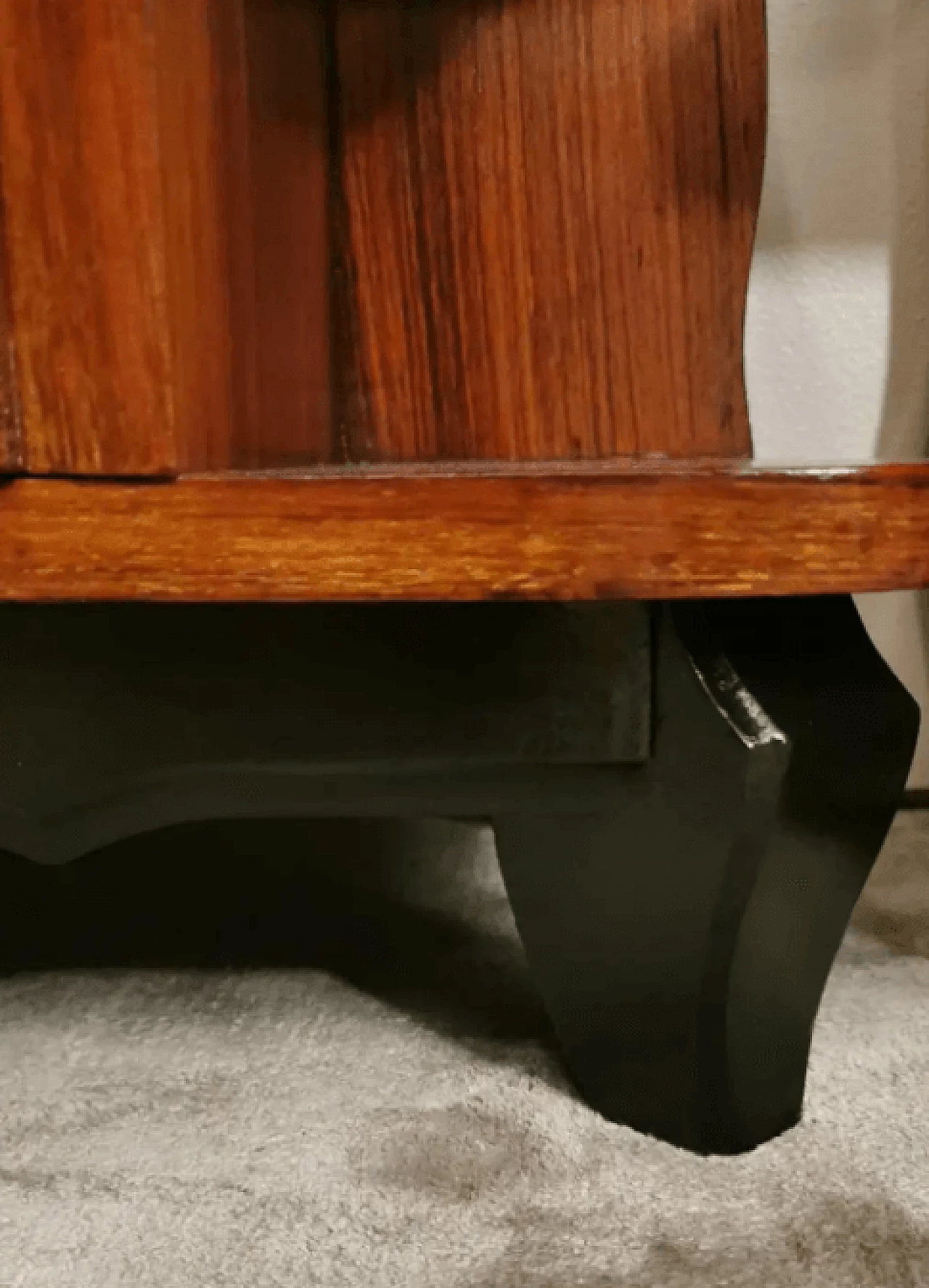 Pair of nightstands in sapele wood, 1940s 16