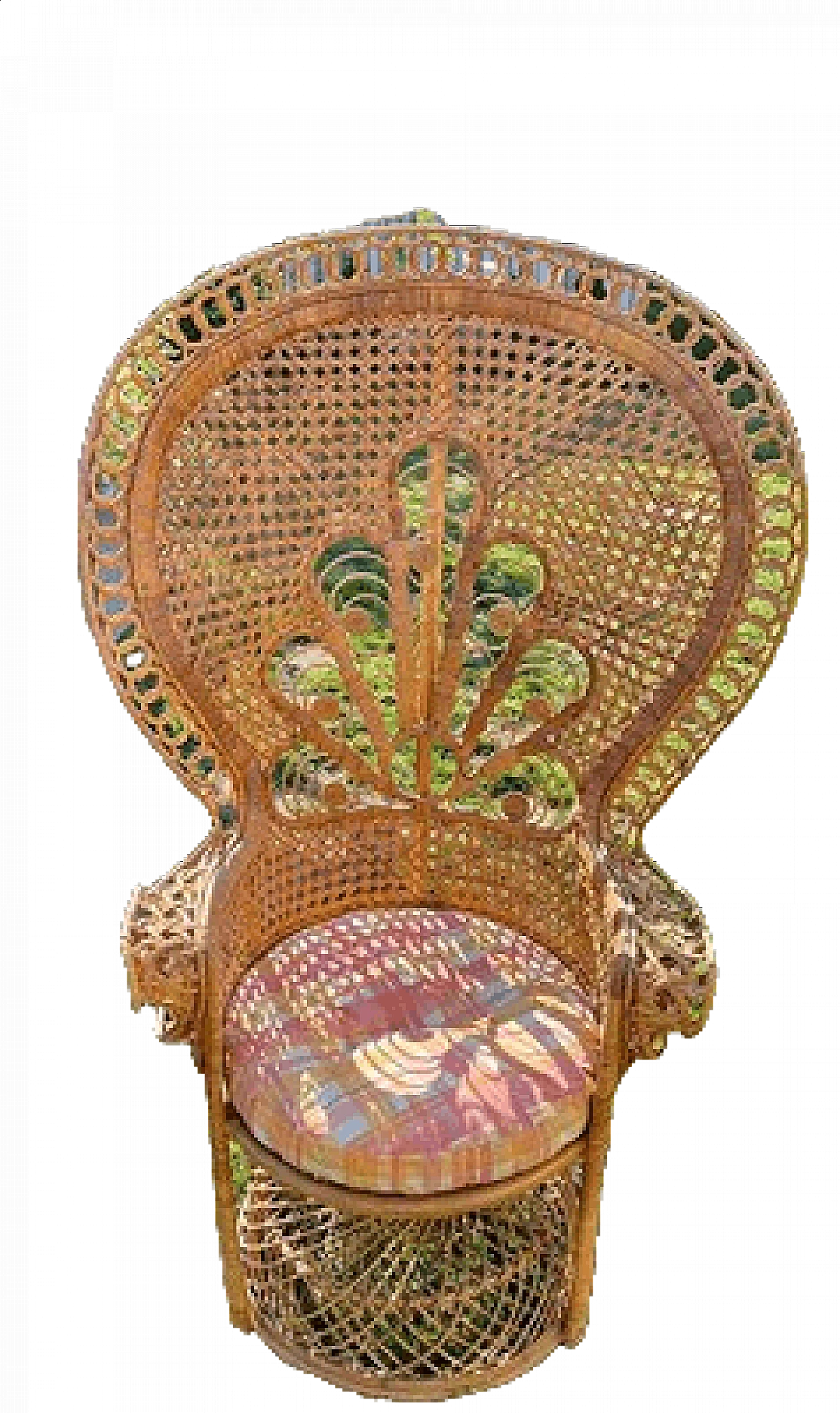Peacock armchair in rattan, 1970s 9