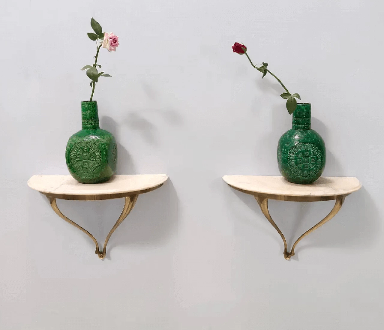 Green lacquered ceramic vase by Aldo Londi for Bitossi, 1970s 2