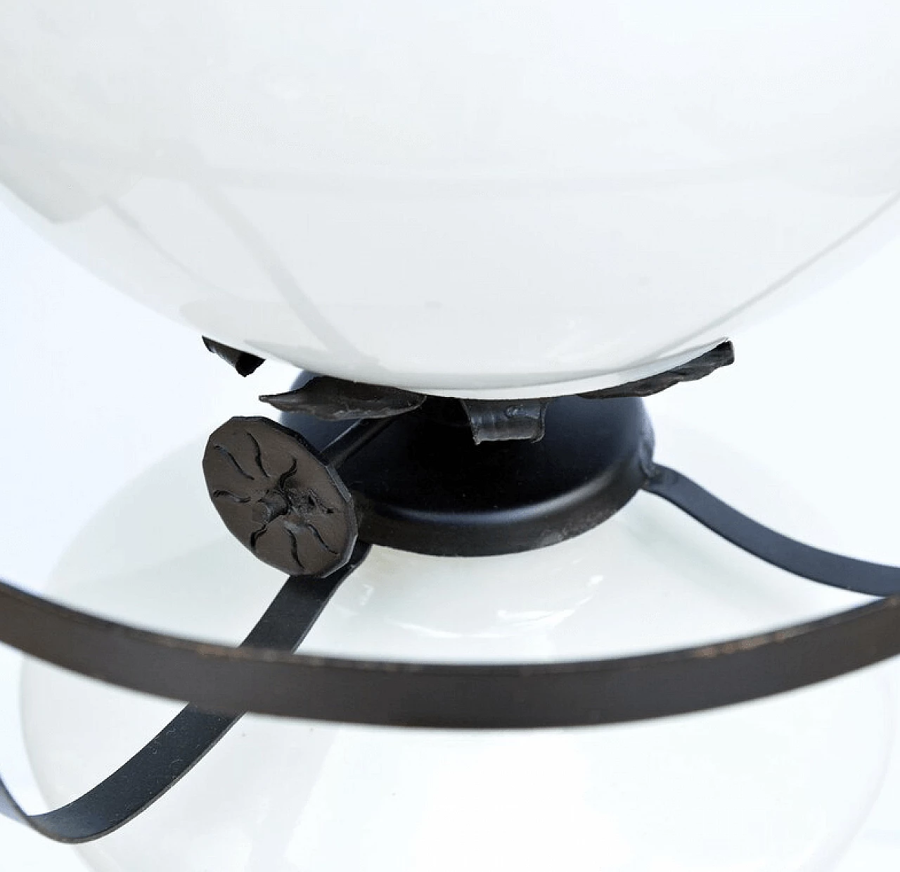 Paraffin table lamp in copper and glass, 1960s 8