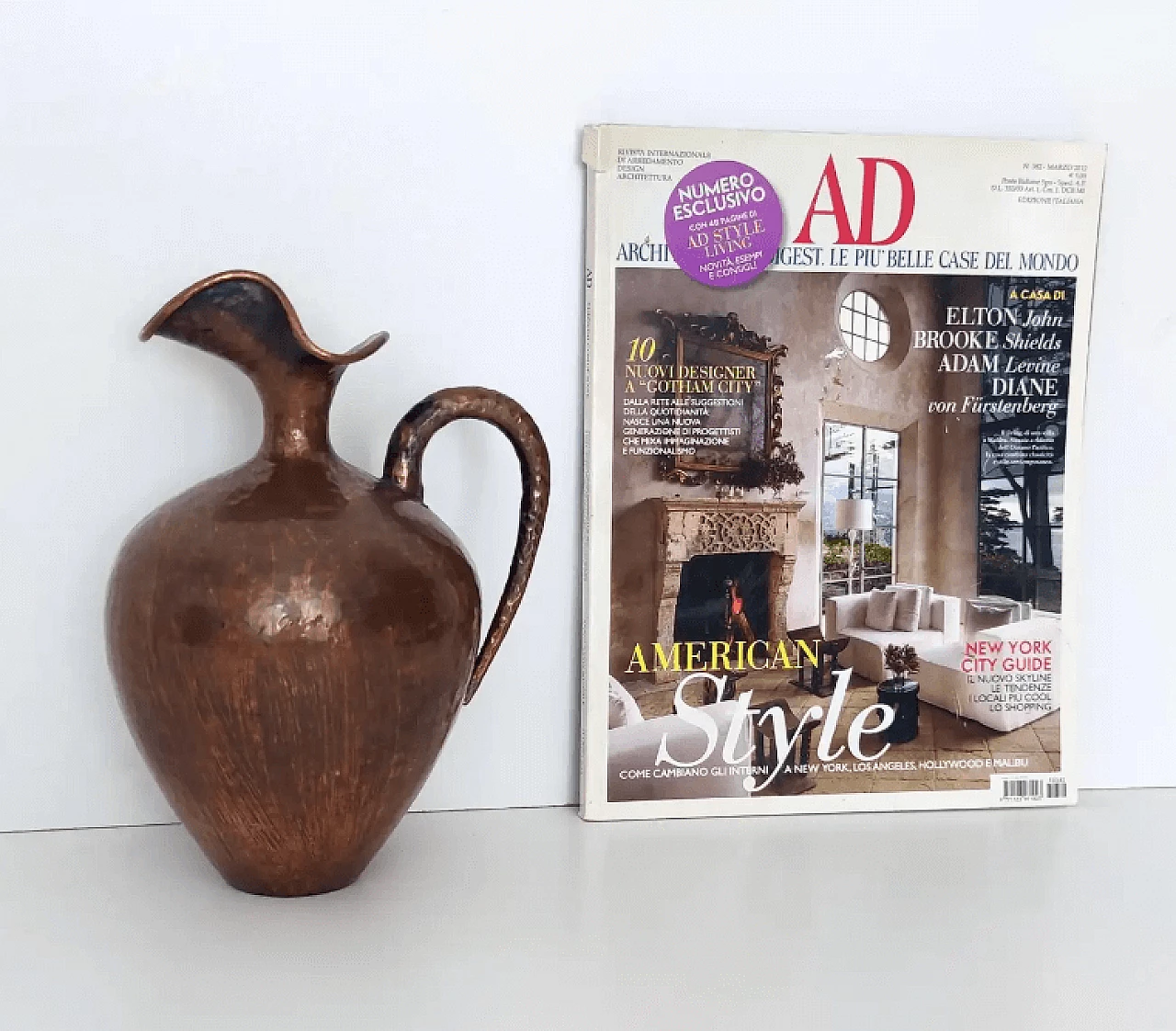 Brocca in rame sbalzato di Egidio Casagrande, anni '50 3