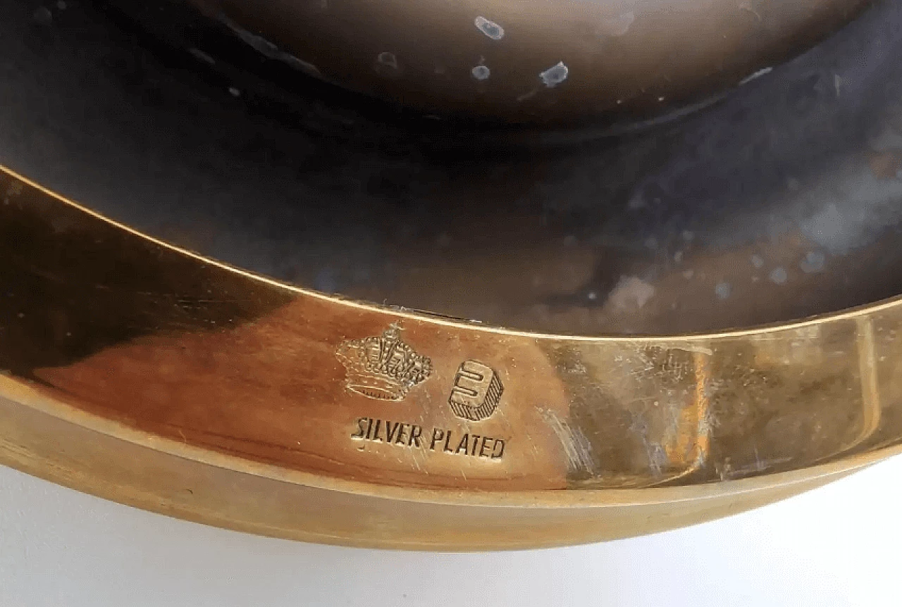 Coppia di posacenere in ottone argentato di Casa Padrino, anni '80 12