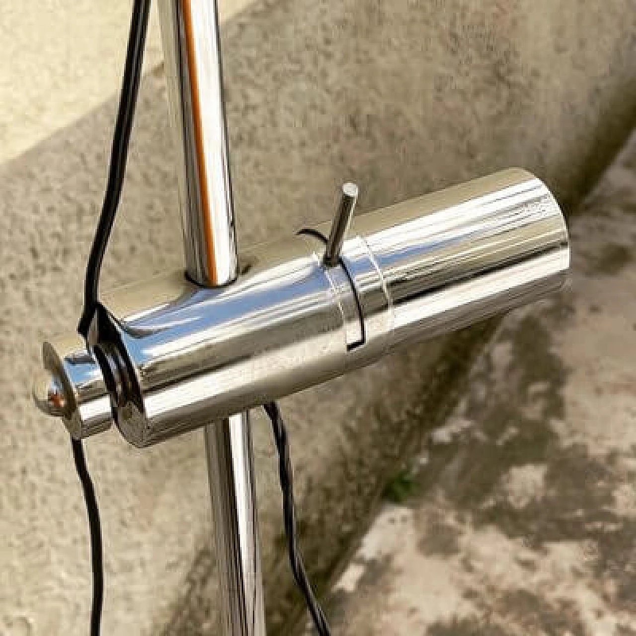 Lampada francese in metallo cromato, anni '70 14