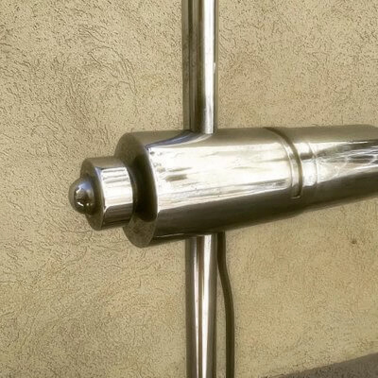 Lampada francese in metallo cromato, anni '70 15