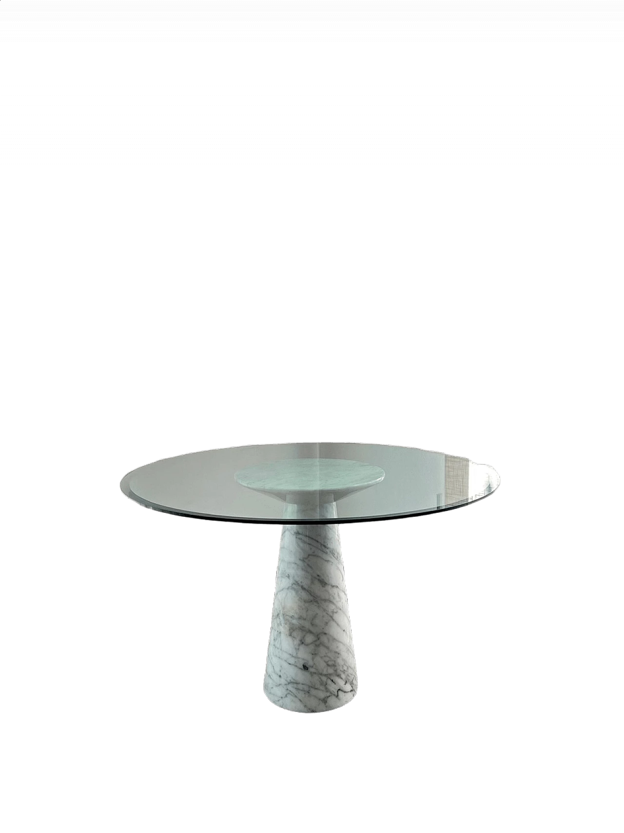 Glass and marble dining table by Angelo Mangiarotti, 1960s 7