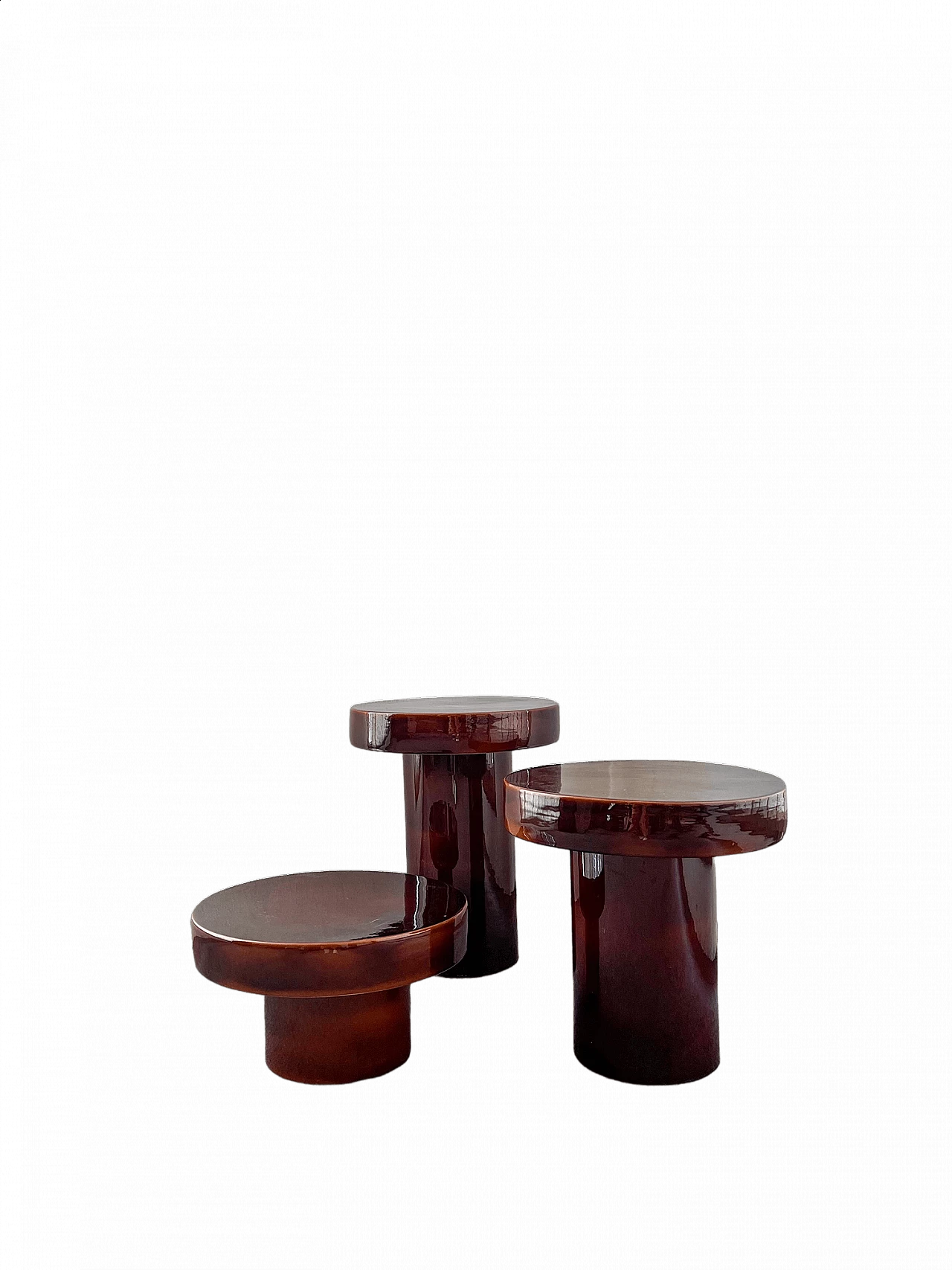 3 Tavolini da caffè in ceramica di Raffaello Biagetti, anni '70 4