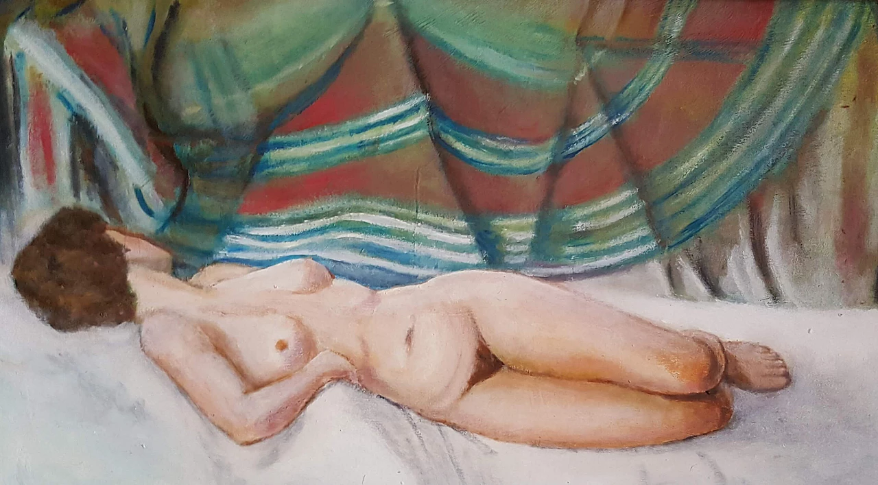 Oil on canvas Female nude by Galan, 1980s 8