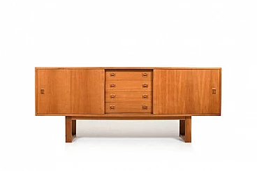 Credenza danese in quercia, anni '60