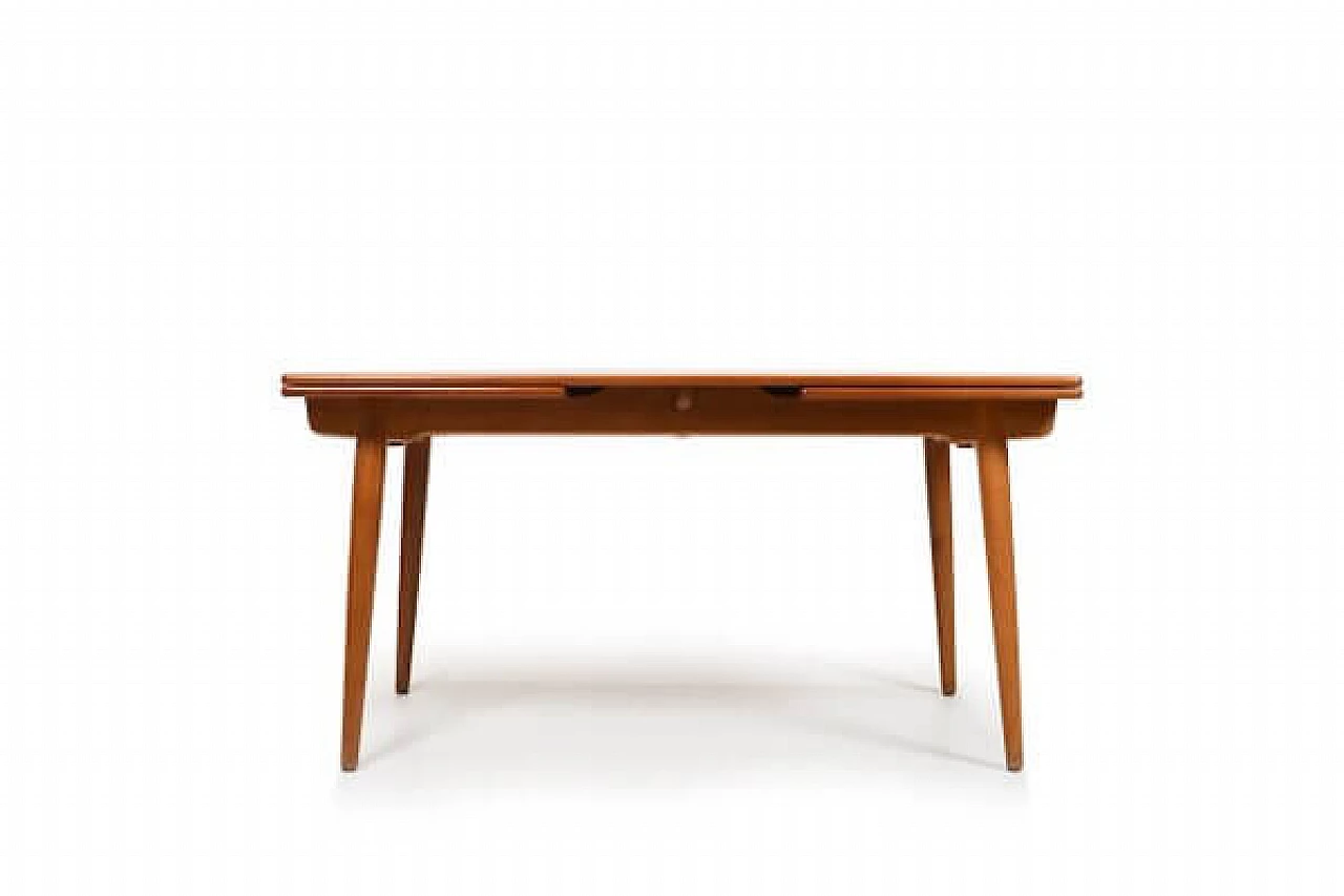 Teak and oak dining table by Hans J. Wegner for Andreas Tuck, 1950s 1