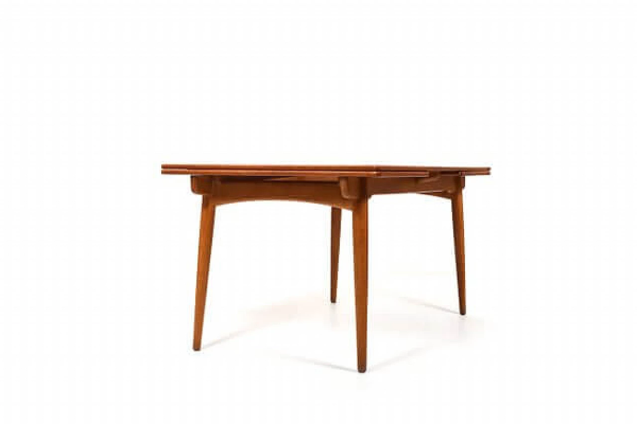 Teak and oak dining table by Hans J. Wegner for Andreas Tuck, 1950s 6