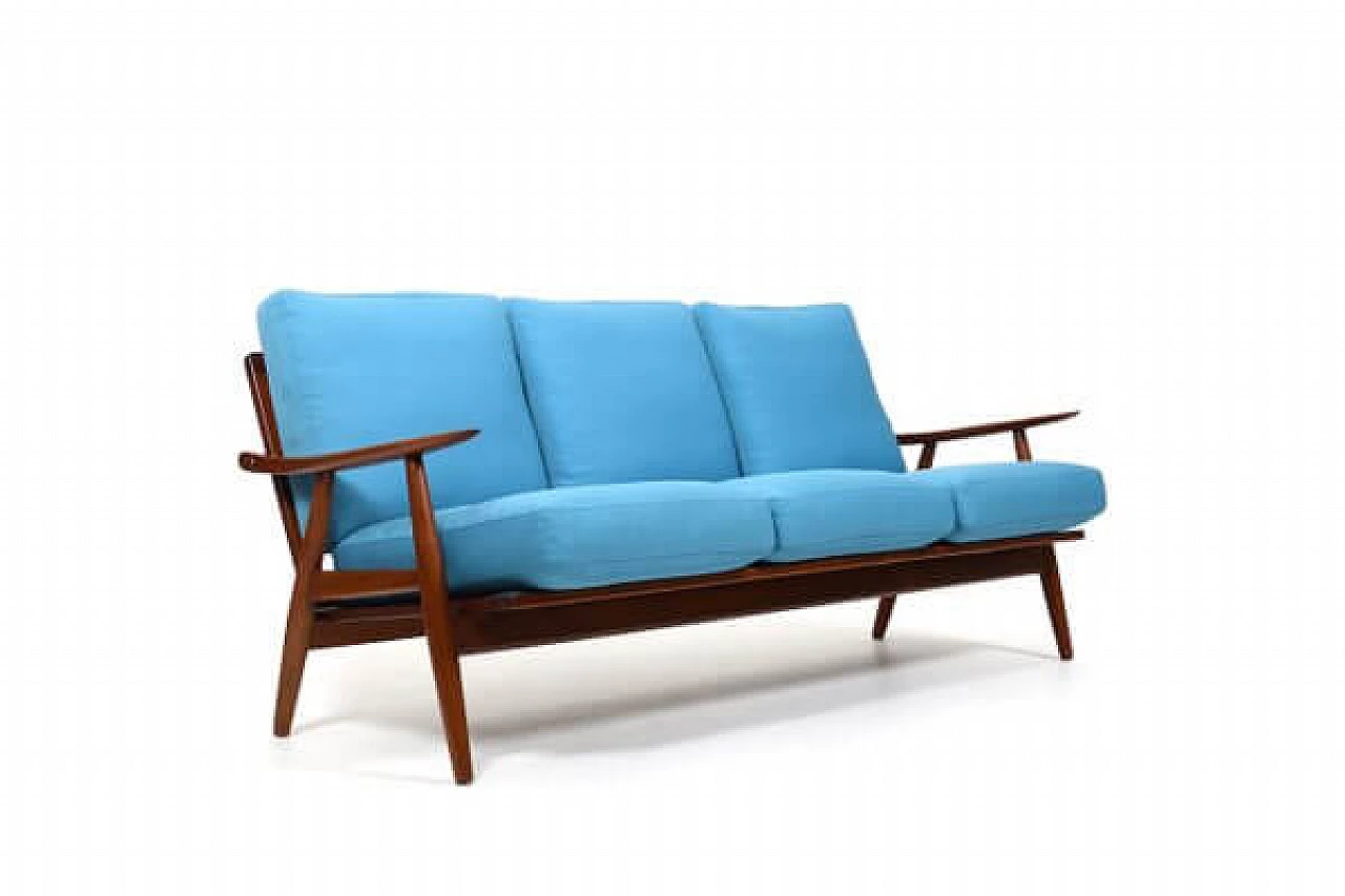 Divano GE-270 in teak di Hans Wegner per Getama, anni '50 2