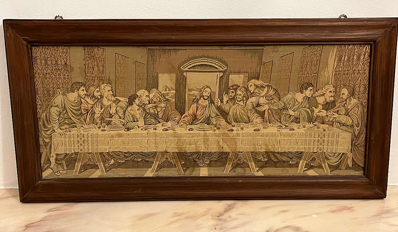 Arazzo raffigurante Cenacolo vinciano, ‘900 2