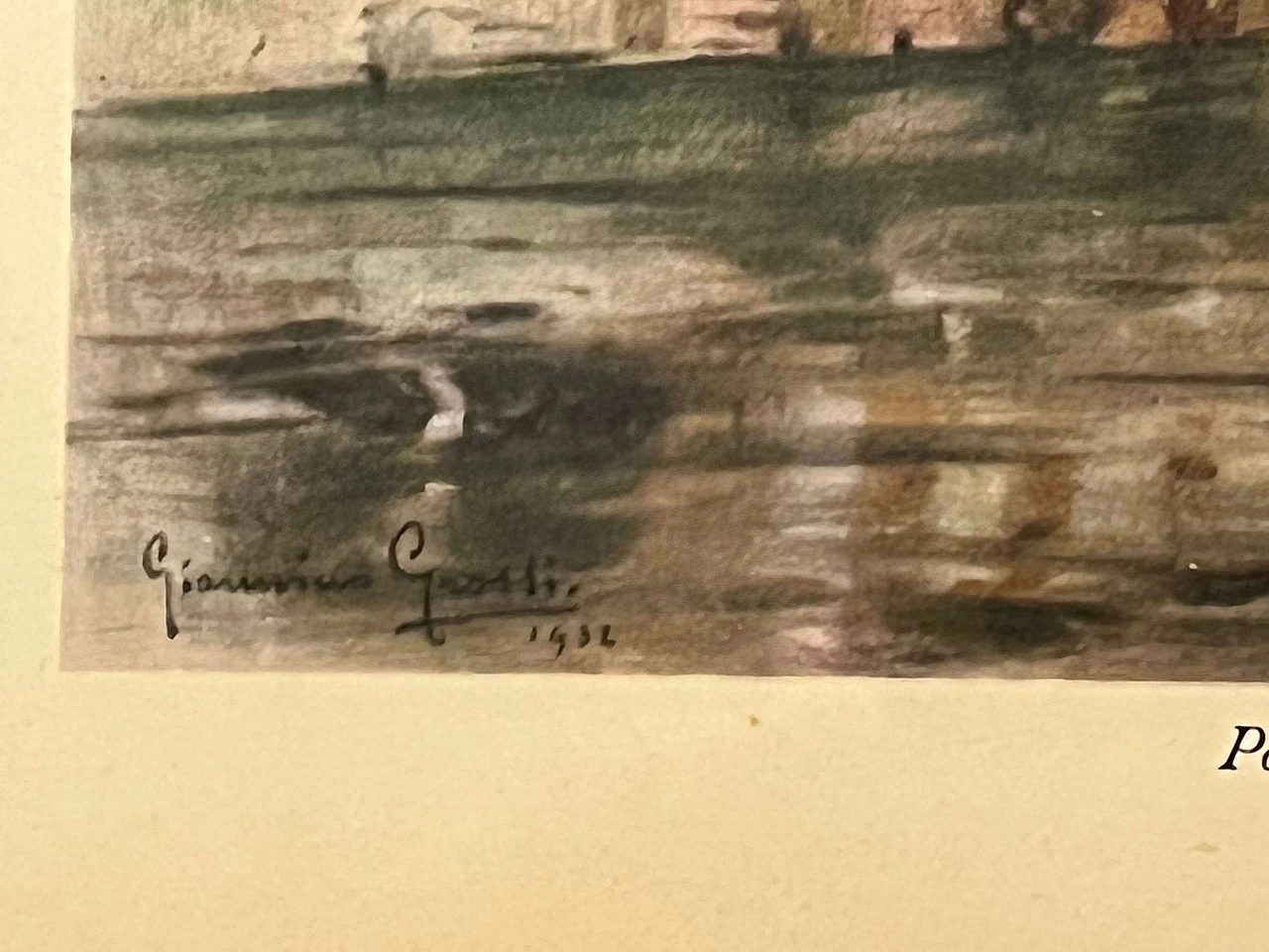 Giannino Grossi, Ponte di Boffalora Sopra Ticino, stampa a colori, 1932 4