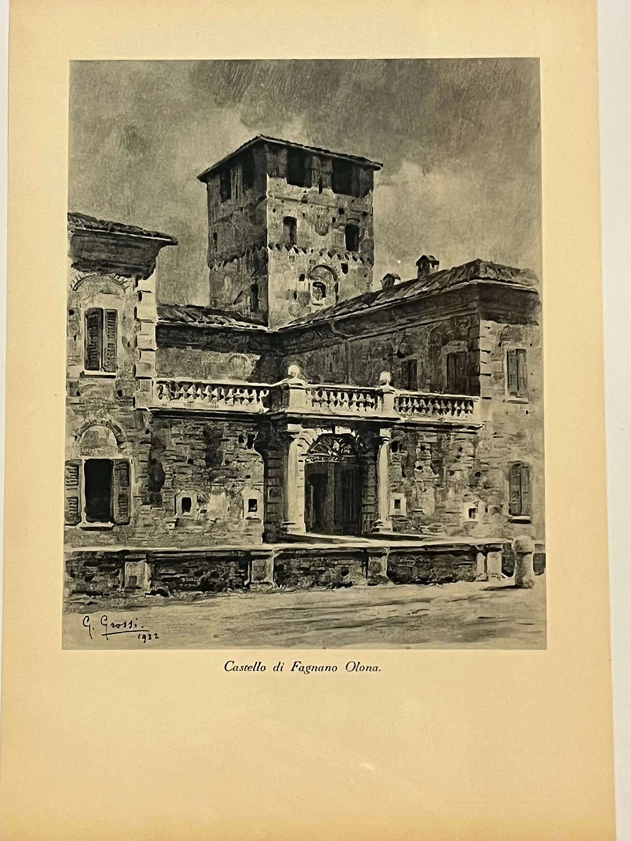 Stampa Castello di Fagnano Olona di Giannino Grossi, anni '30 2