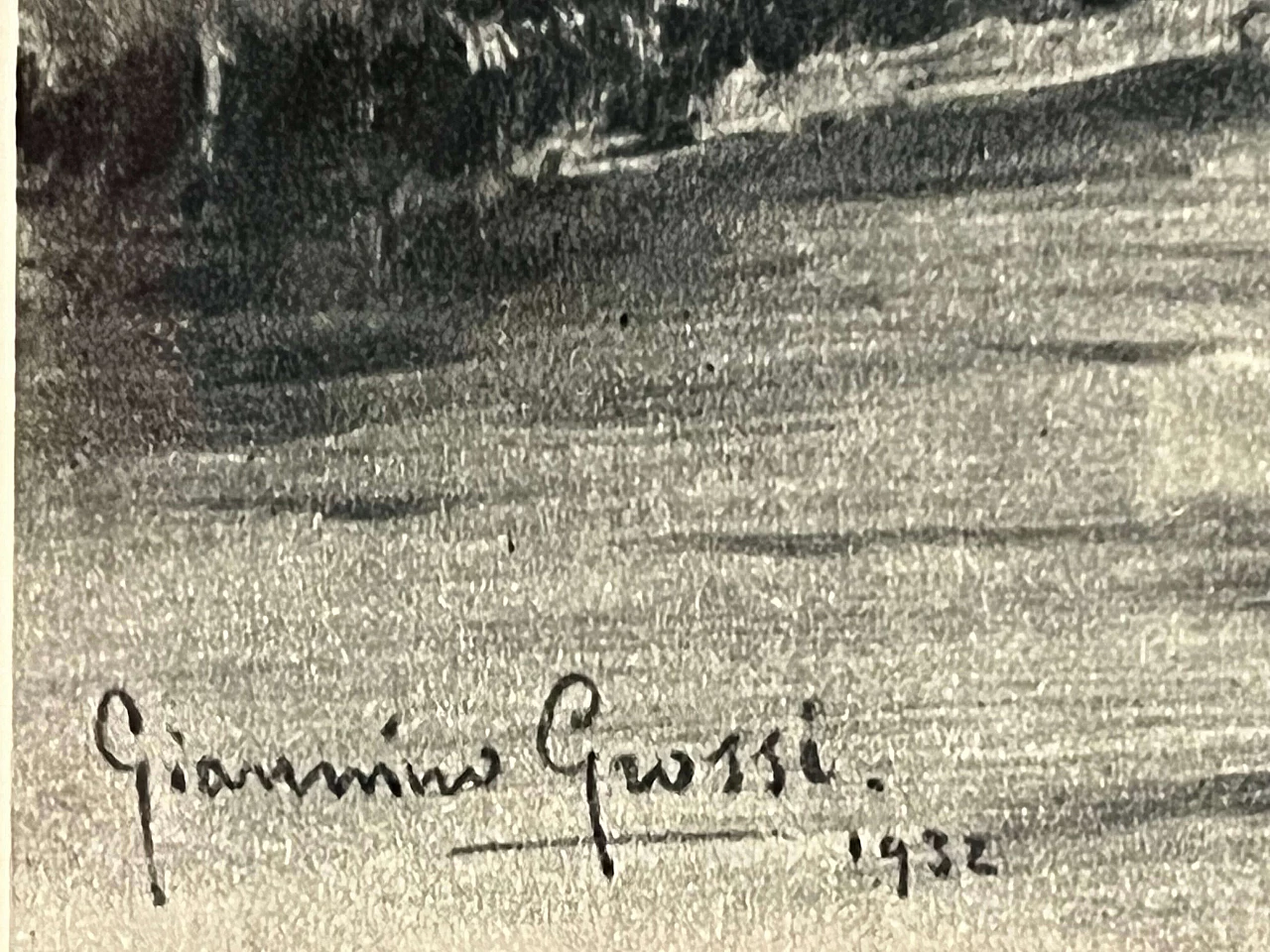 Giannino Grossi, Il Ticino dal ponte di Oleggio, stampa, 1932 4