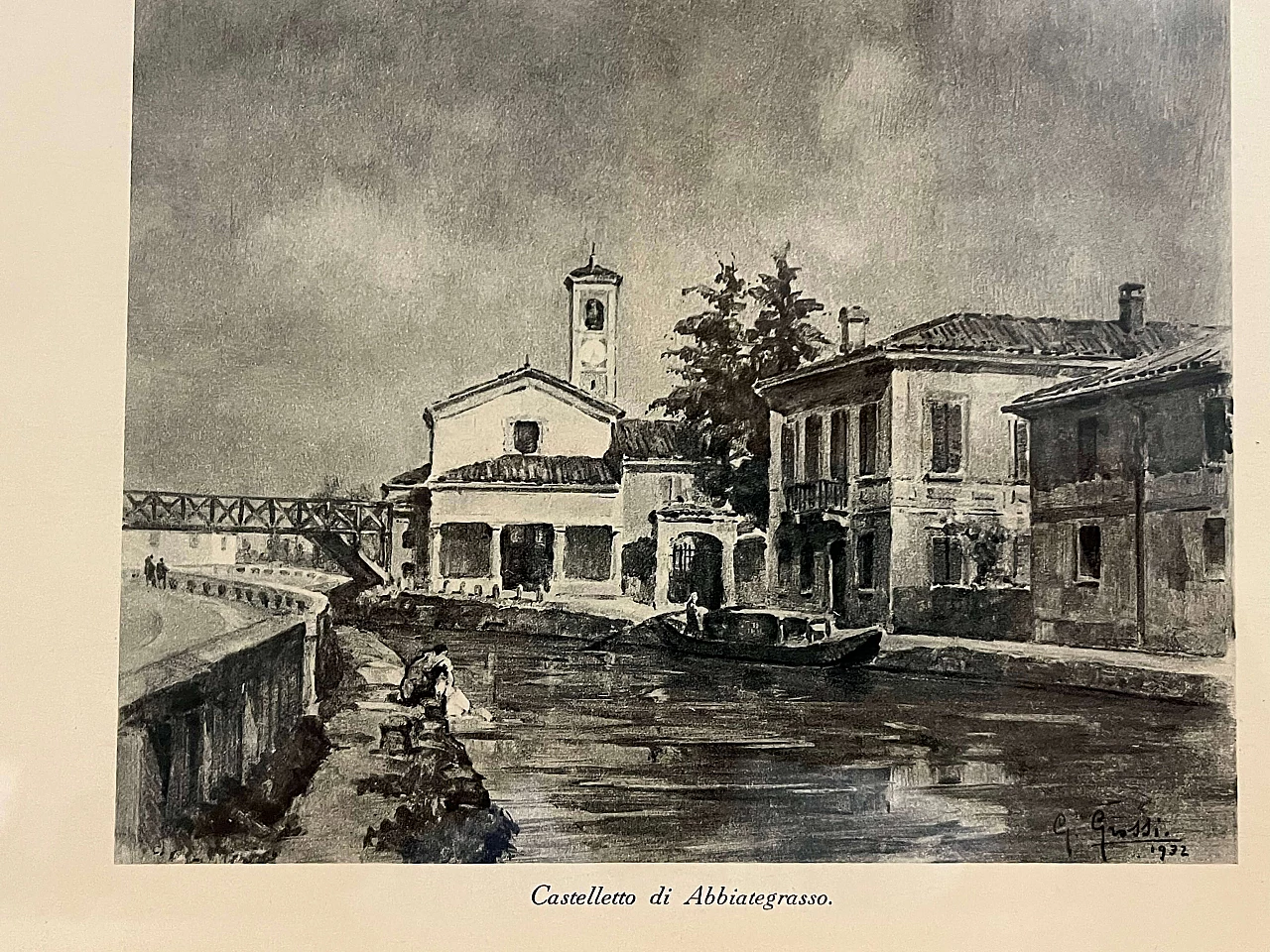 Giannino Grossi, Castelletto di Abbiategrasso, print, 1932 1