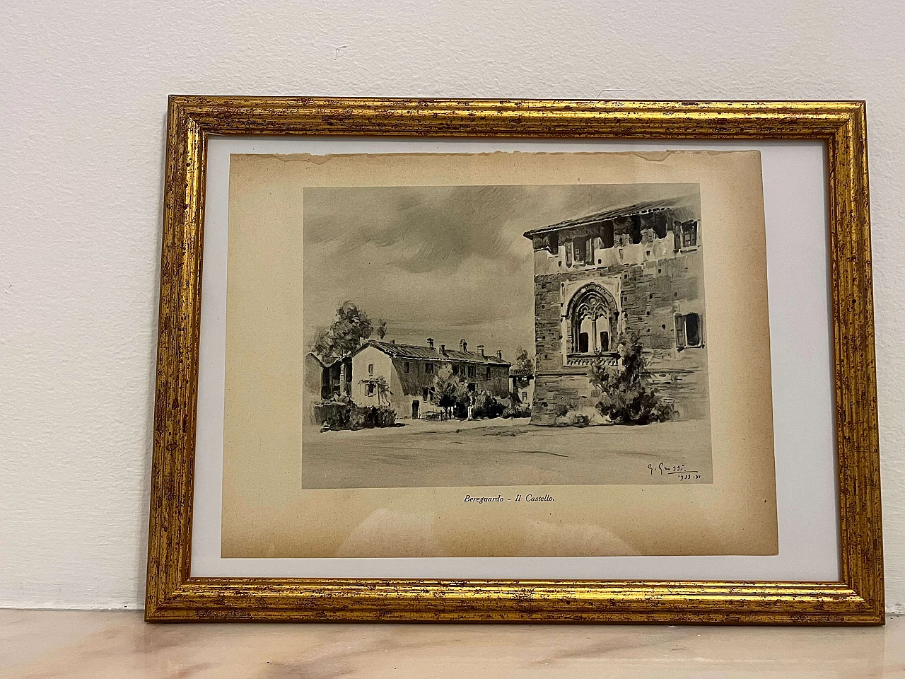 Giannino Grossi, Bereguardo Castle, print, 1933 1