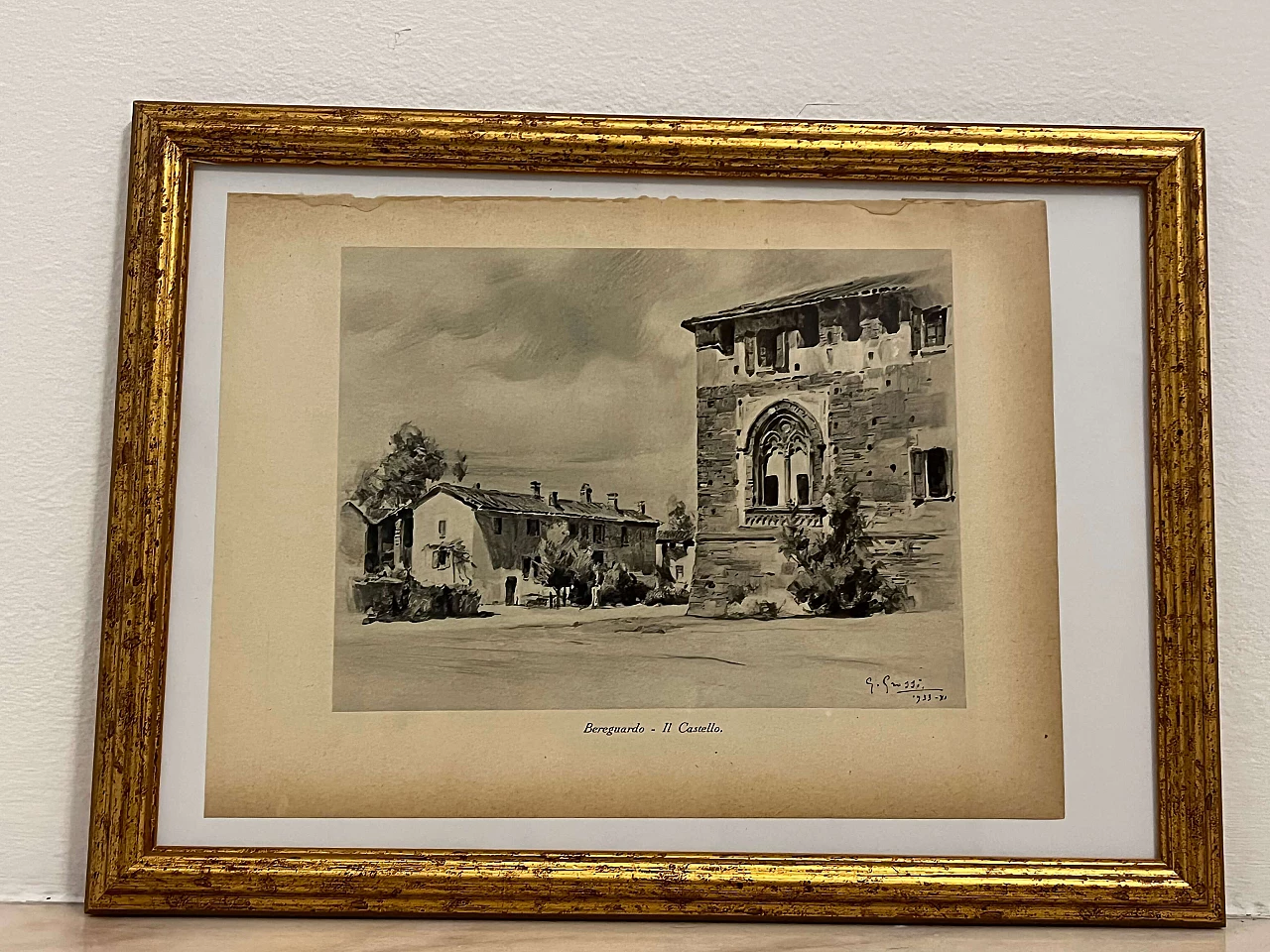 Giannino Grossi, Bereguardo Castle, print, 1933 2