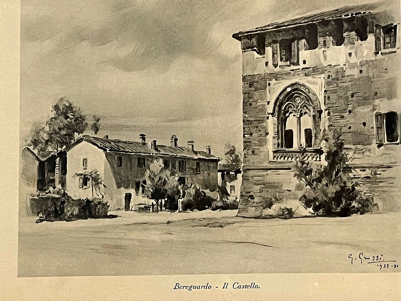 Giannino Grossi, Bereguardo Castle, print, 1933 4