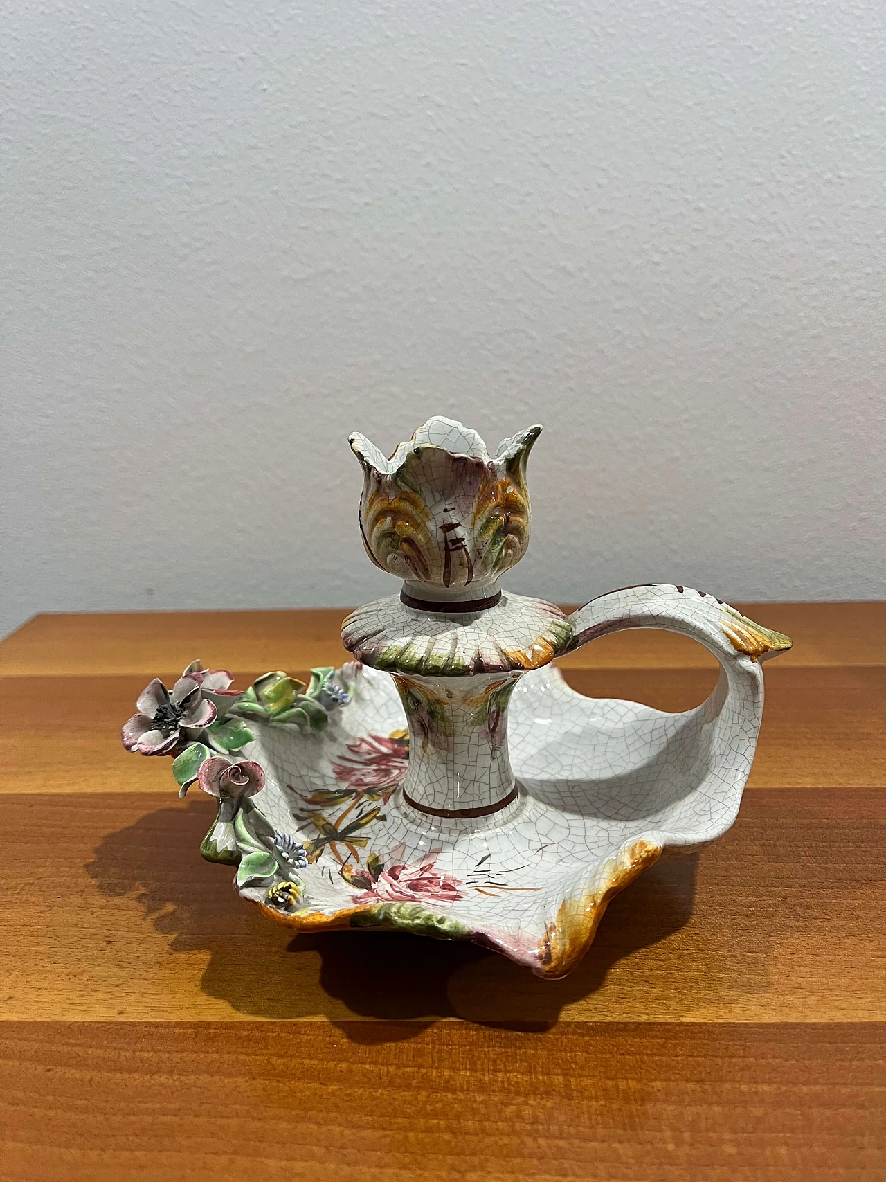 Coppia di candelieri in ceramica di Carpie Nova Bassano, anni '60 2