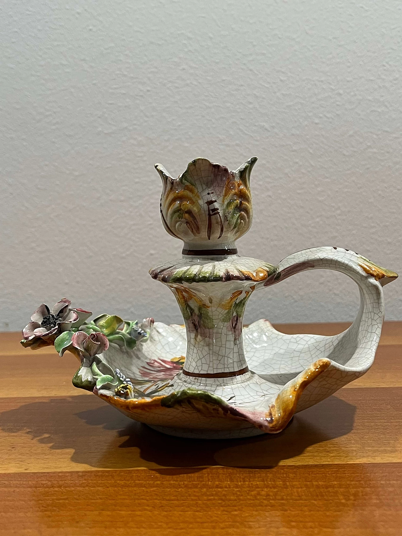 Coppia di candelieri in ceramica di Carpie Nova Bassano, anni '60 3