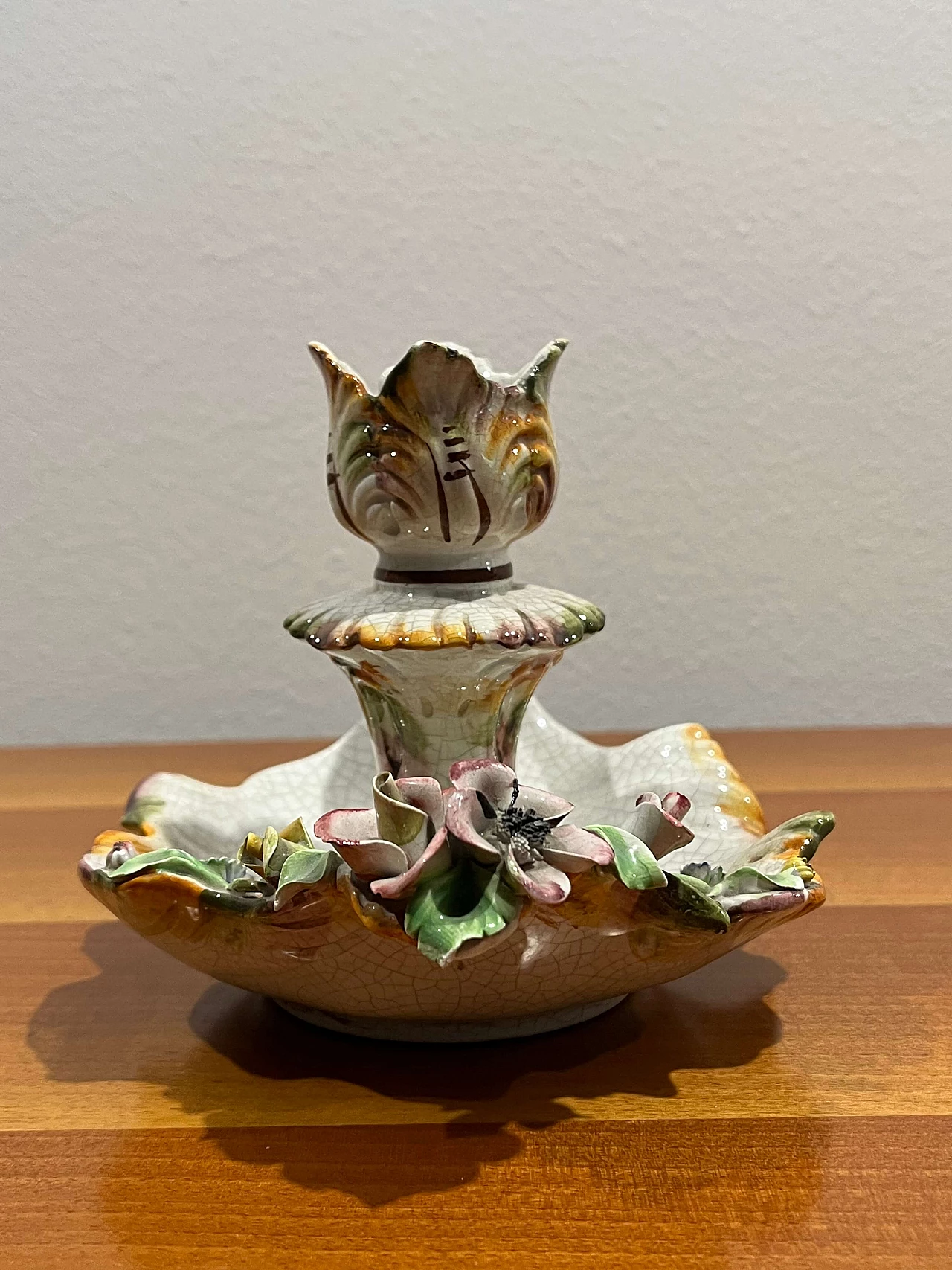 Coppia di candelieri in ceramica di Carpie Nova Bassano, anni '60 4