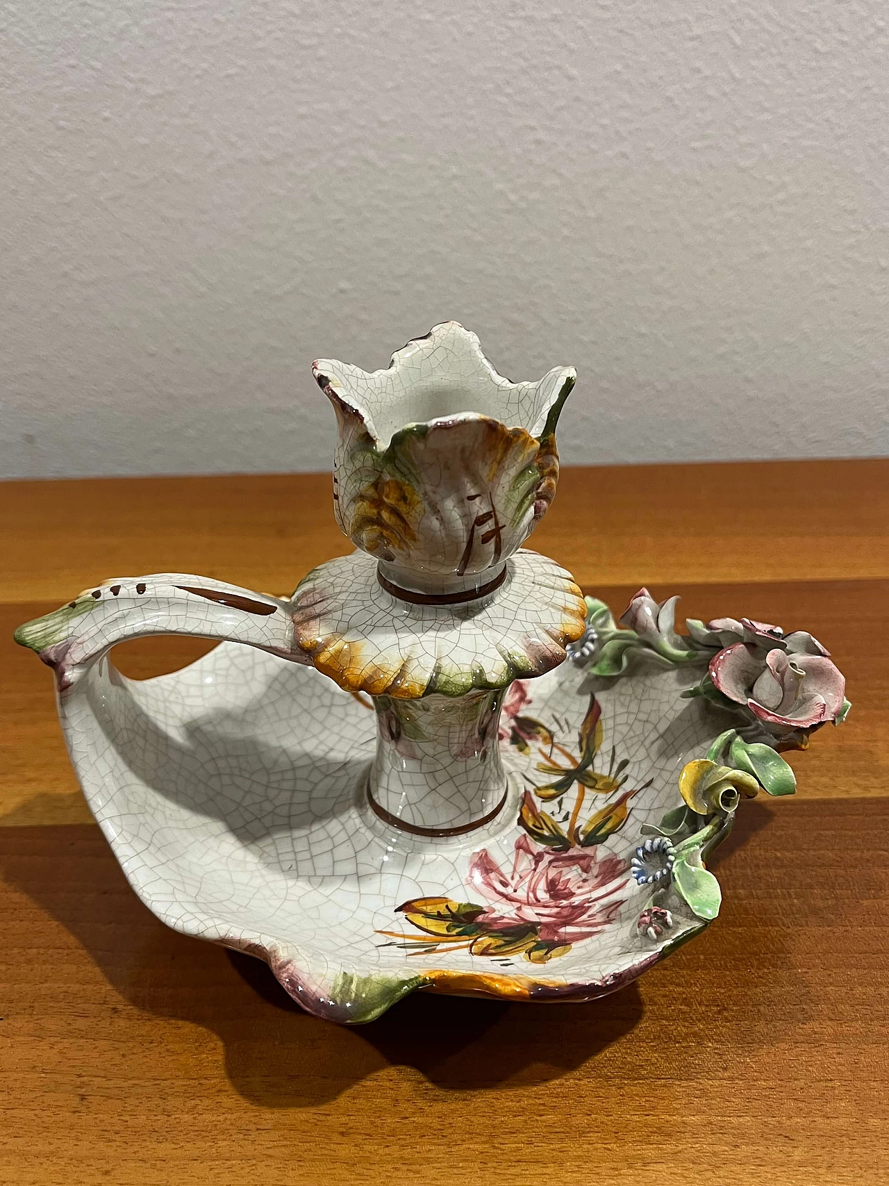 Coppia di candelieri in ceramica di Carpie Nova Bassano, anni '60 5