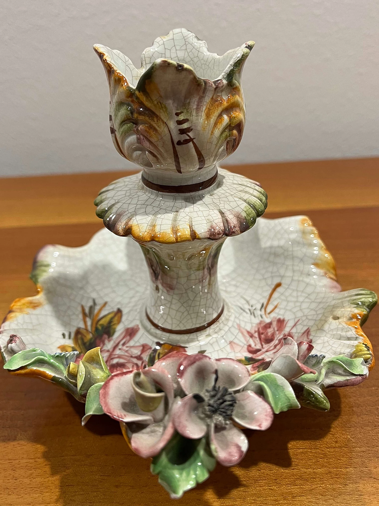 Coppia di candelieri in ceramica di Carpie Nova Bassano, anni '60 6