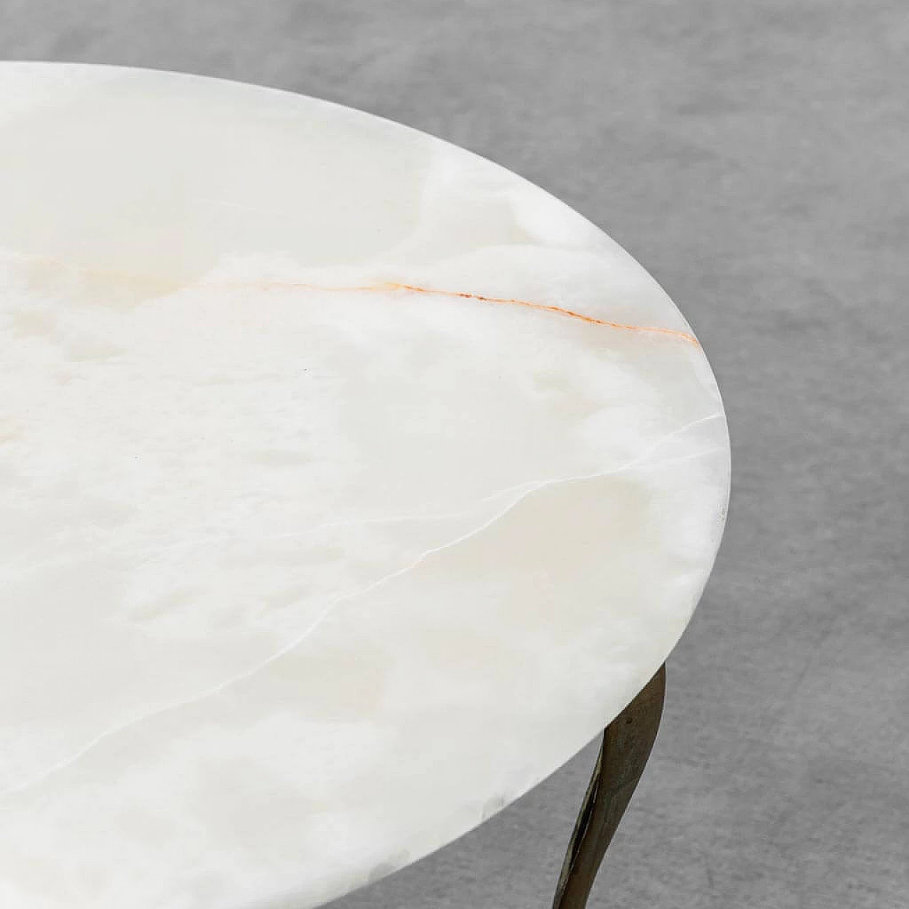 Tavolino da caffè in marmo e metallo, anni '50 2