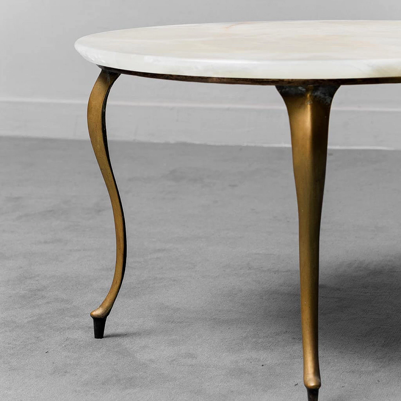 Coffee table in marble and metal, 1950s 4