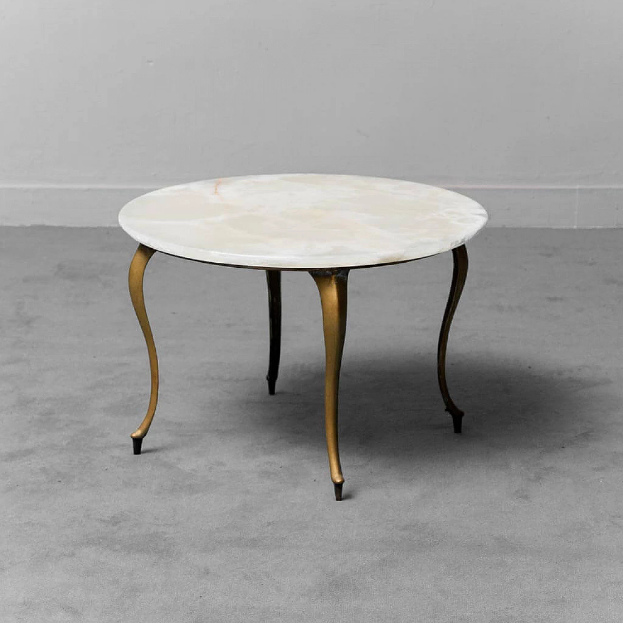 Coffee table in marble and metal, 1950s 5
