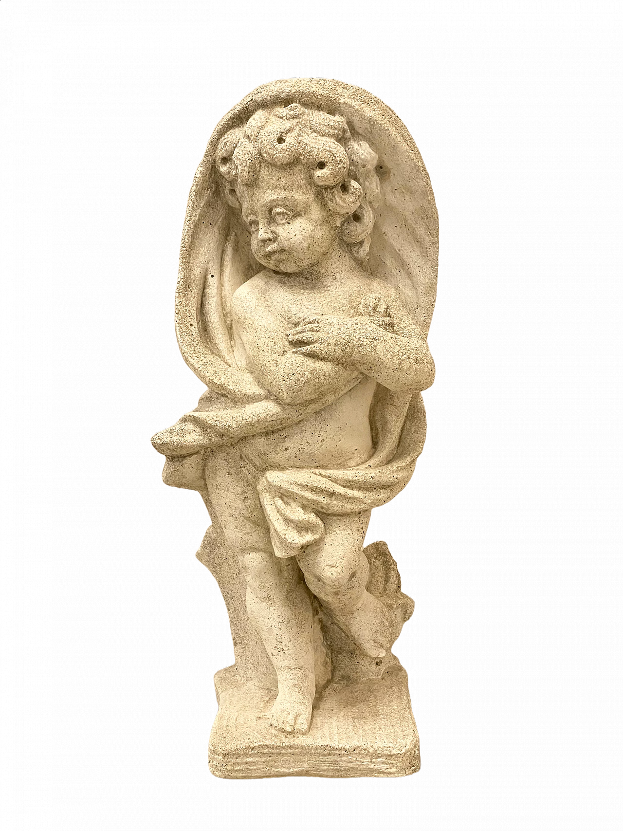 Statua di putto in cemento, anni '70 8