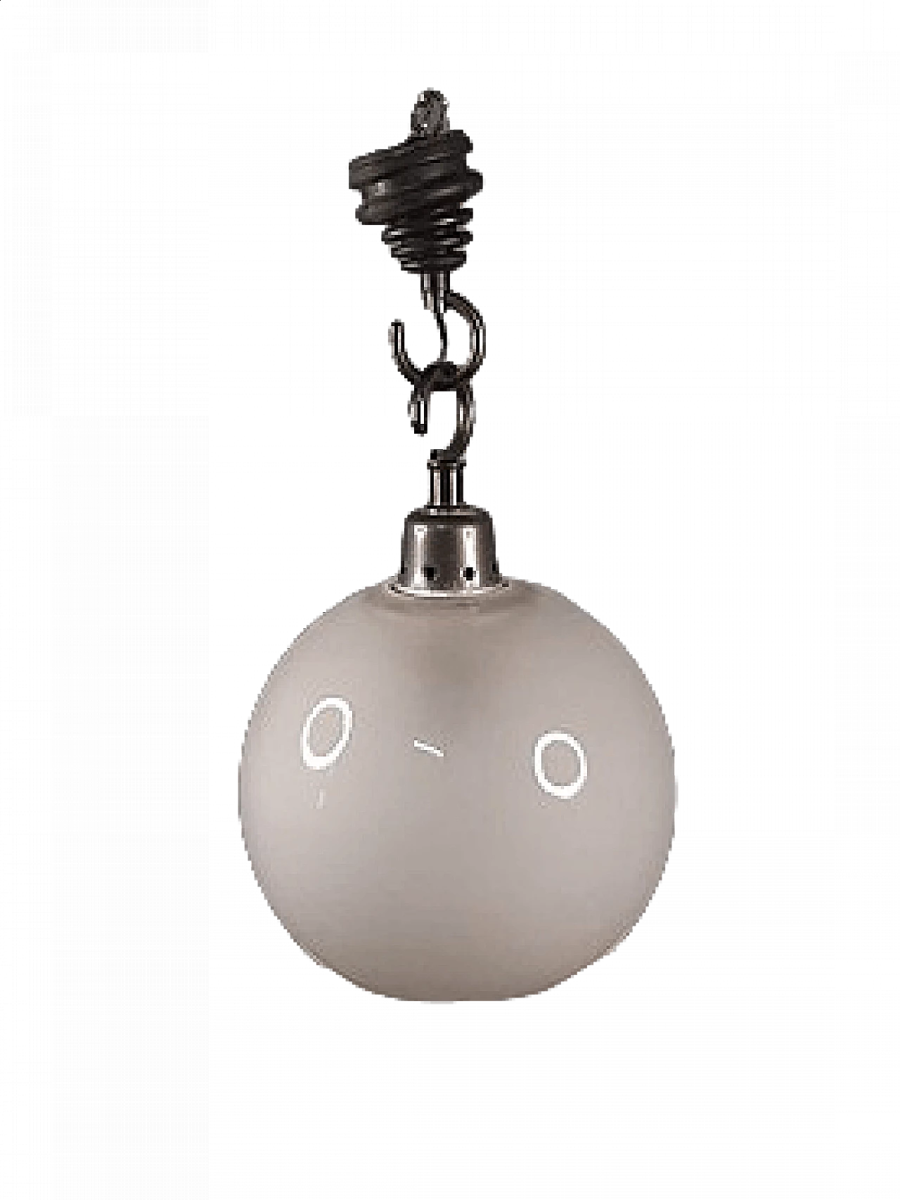 Boccia LS10 pendant lamp with small clear glass sphere by Luigi Caccia Dominioni for Azucena, 1970s 7
