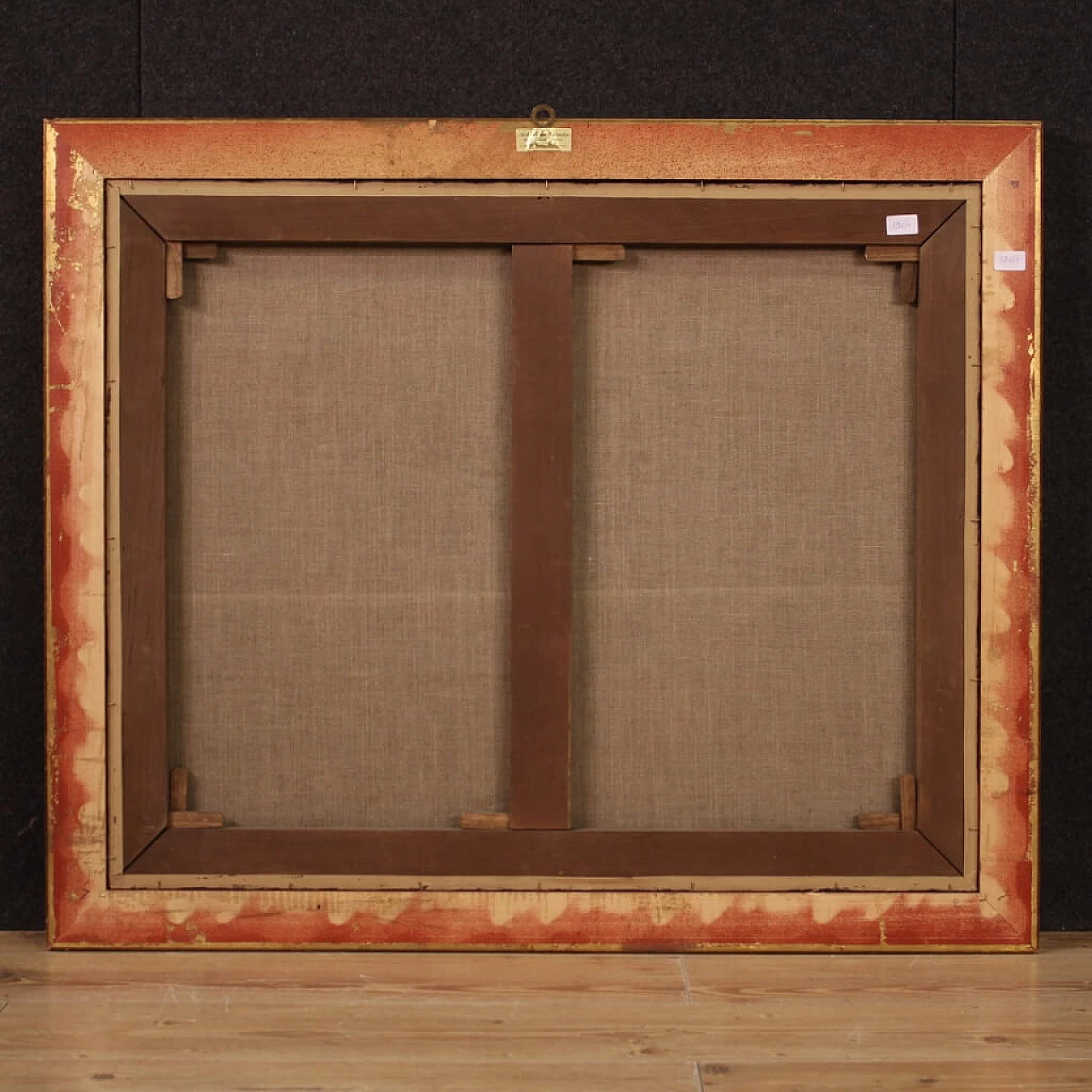 Veduta con pastori e animali, olio su tela, fine '700 5