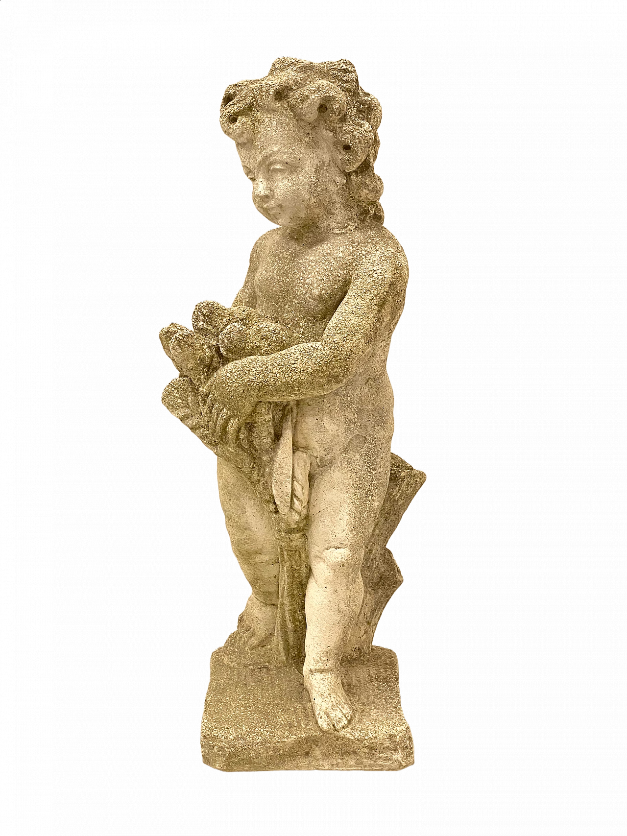 Scultura di putto in cemento, anni '70 9