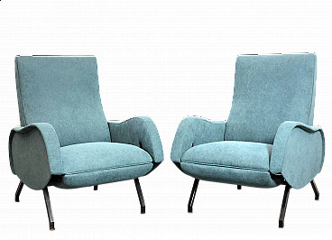 Pair of reclining armchairs by Zanuso, 1960s