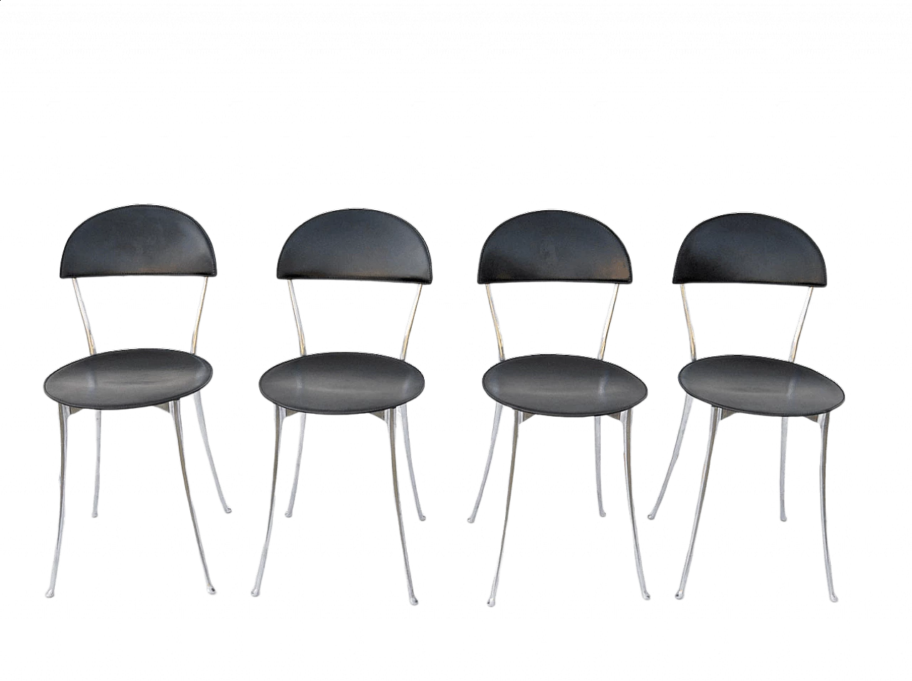 4 Sedie Tonietta di Enzo Mari per Zanotta, anni '80 10