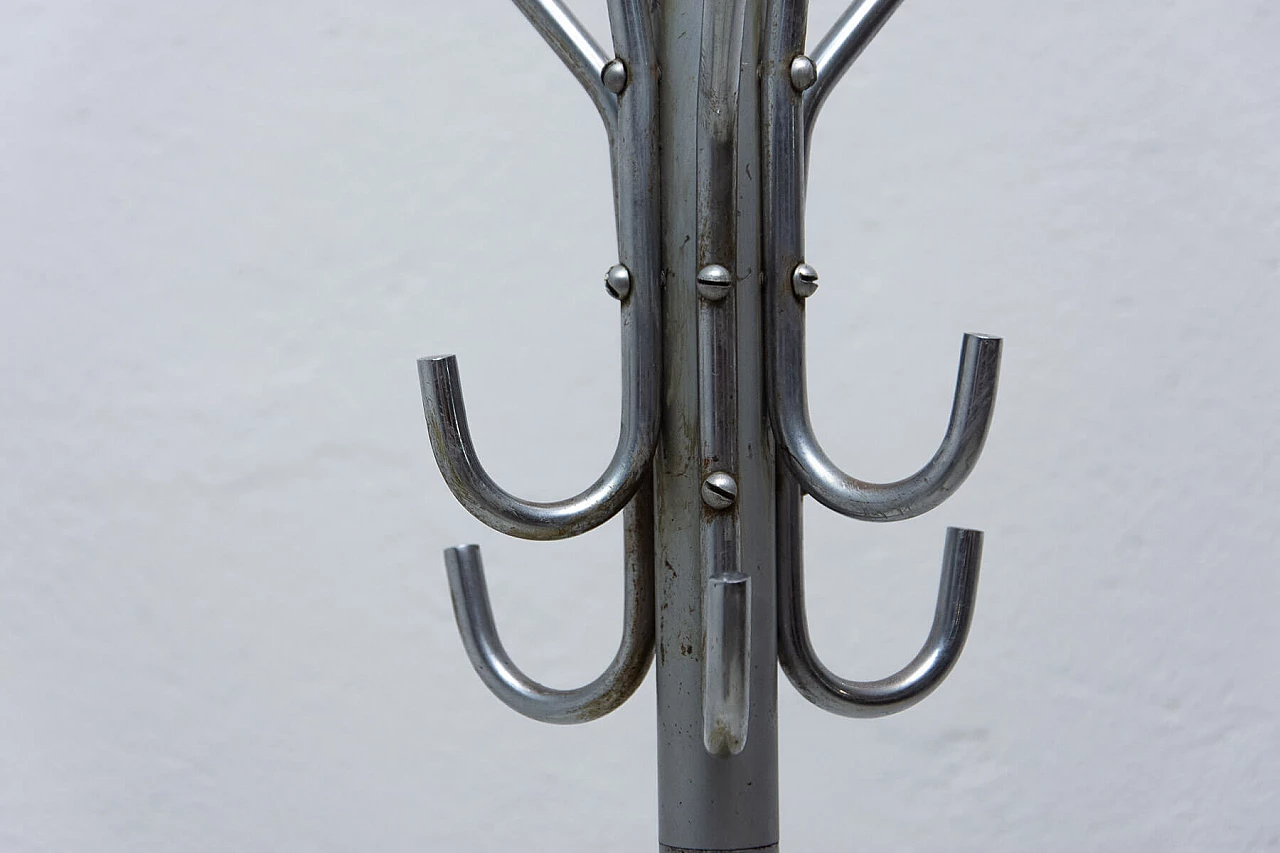 Chromed metal Bauhaus-style coat rack, 1930s 8
