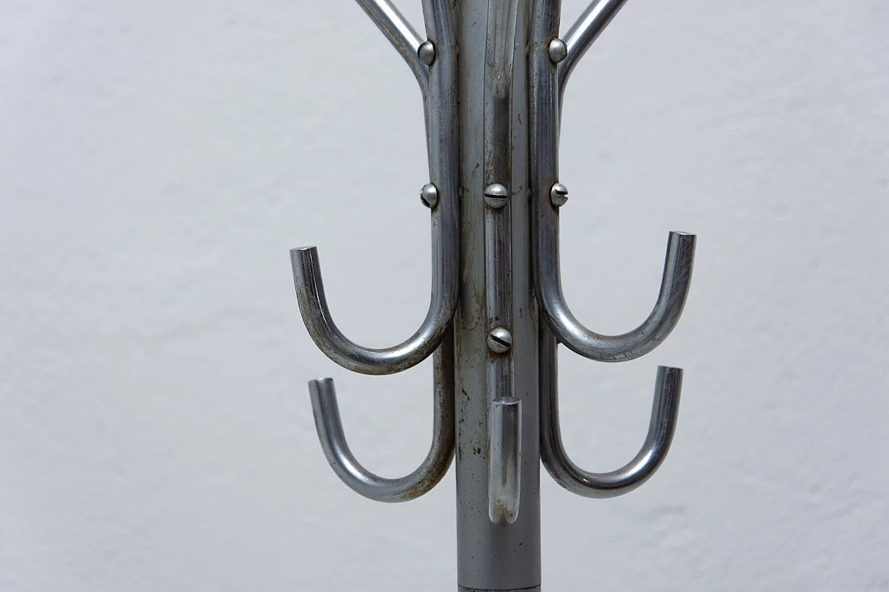 Appendiabiti in stile Bauhaus in metallo cromato, anni '30 8
