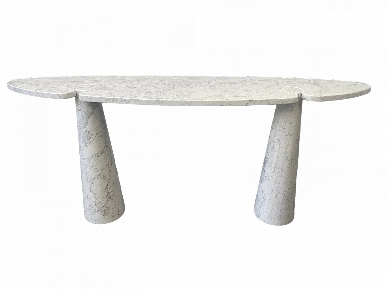 Eros console table by Angelo Mangiarotti for Skipper in Carrara marble, 1970s 11