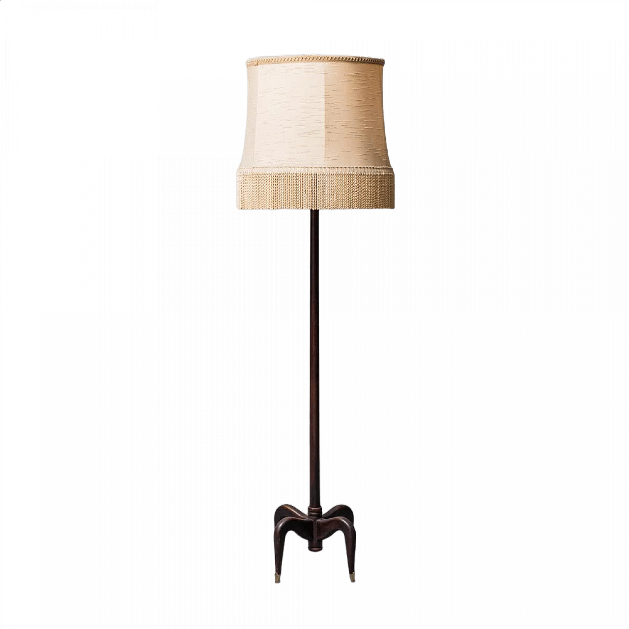Floor lamp made of wood and fabric, 1950s 10
