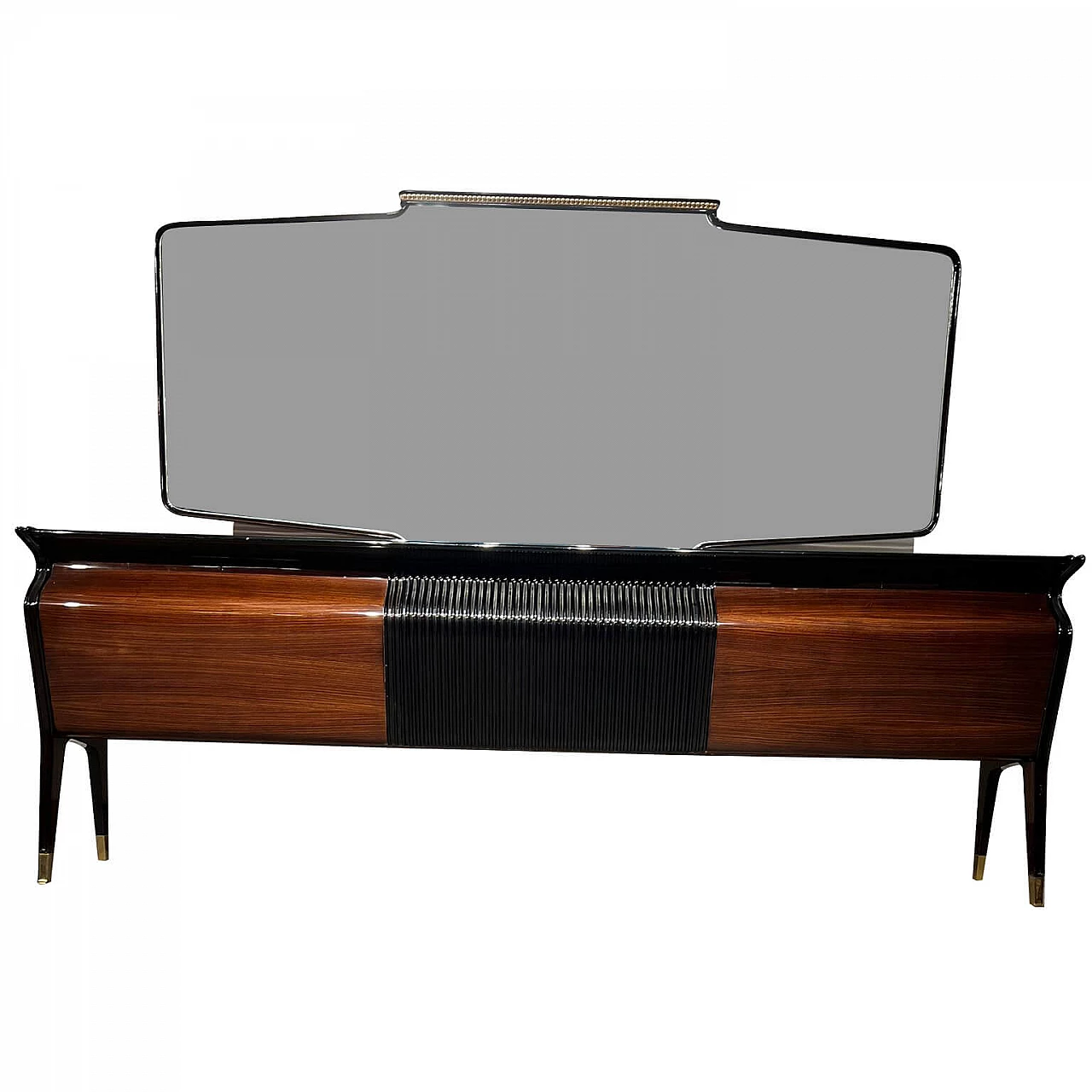 Credenza con specchio di Osvaldo Borsani in palissandro, anni '50 7