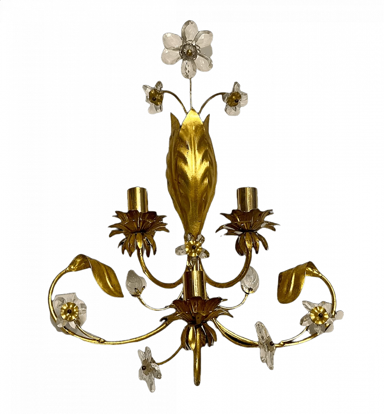 Wall sconce with flowers in Murano glass, 1960s 7